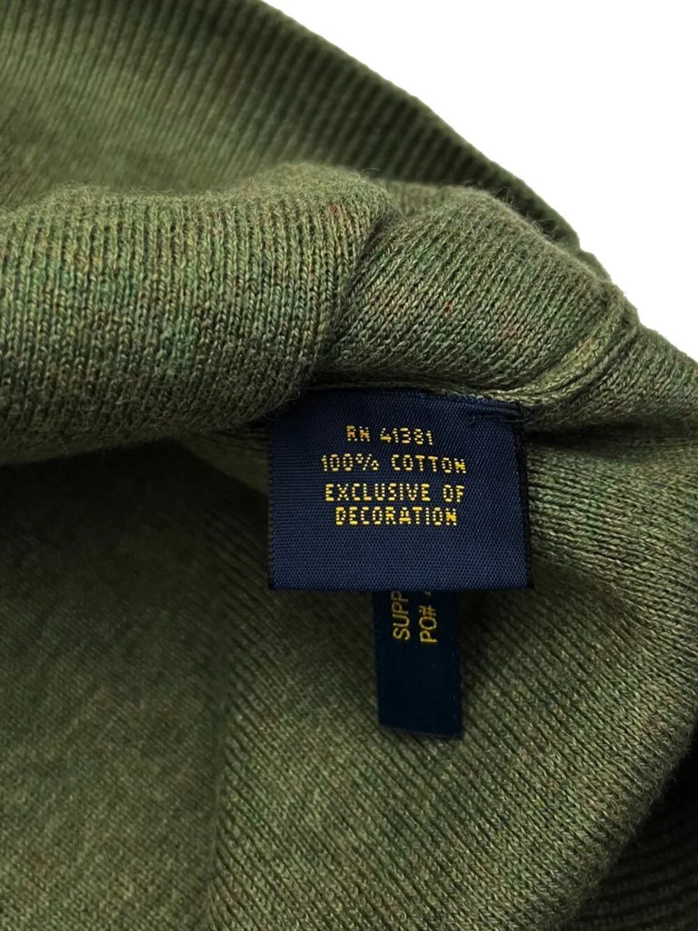 Polo Ralph Lauren NEW NWT Sweater Pima Cotton Heather Green v-neck Men M